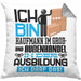 Kaufmann im Groß- und Außenhandel Ausbildung Kissen mit Füllung 40x40 Geschenk Ich Bin Kaufmann im Groß- und Außenhandel In Der Ausbildung Ich Darf Das Geschenkidee Spruch (Grau) Grau Trendation