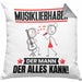 Musikliebhaber Kissen mit Füllung 40x40 Geschenk für Musikliebhaber Der Mann Der Alles Kann Geschenkidee zum Geburtstag (Grau) Grau Trendation
