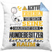 Hundebesitzer Geschenk Kissen mit Füllung 40x40 Lustiger Spruch Erheben Sie Sich Der Hundebesitzer Betritt den Raum (Grau) Blau Trendation