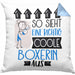 Boxerin Geschenk Kissen mit Füllung 40x40 Lustig Geschenkidee für Boxerin Geburtstag So Sieht Eine Richtig Coole Boxerin Aus Frauen Spruch (Grau) Blau Trendation