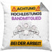Bandmitglied Kissen mit Füllung 40x40 Geschenk Lustiger Spruch Geschenkidee für Bandmitglied Achtung Hochleistungs Bandmitglied Bei Der Arbeit (Grau) Grau Trendation