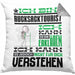 Rucksacktourist Geschenk Kaffee-Kissen mit Füllung 40x40 Geschenkidee für Rucksacktourist Ich Bin Rucksacktourist Ich Kann Es Dir Erklären Jedoch Nicht Für Dich Verstehen Spruch Lustig (Grau) Grau Trendation