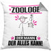 Zoologe Kissen mit Füllung 40x40 Geschenk für Zoologe Der Mann Der Alles Kann Geschenkidee zum Geburtstag (Grau) Grau Trendation