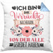 Nachbarin Kissen mit Füllung 40x40 Geschenk Lustiger Spruch Geschenkidee Ich Bin Die Verrückte Nachbarin Von Der Alle Geredet Haben (Grau) Blau Trendation