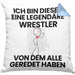 Wrestler Geschenk Kissen mit Füllung 40x40 Lustige Geschenkidee Geburtstag für Wrestler Ich Bin Dieser Legendäre Wrestler Von Dem Alle Geredet Haben (Grau) Blau Trendation