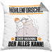 Höhlenforscher Kissen mit Füllung 40x40 Geschenk für Höhlenforscher Der Mann Der Alles Kann Geschenkidee zum Geburtstag (Grau) Grau Trendation