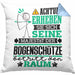 Bogenschütze Geschenk Kissen mit Füllung 40x40 Lustiger Spruch Erheben Sie Sich Der Bogenschütze Betritt den Raum (Grau) Blau Trendation