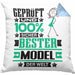 Model Geschenk Lustiger Spruch für Model Geschenkidee Bester Model Der WeltKissen mit Füllung 40x40 (Grau) Blau Trendation