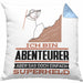 Abenteurer Geschenk Kissen mit Füllung 40x40 Ich Bin Abenteurer Aber Sag Doch Einfach Superheld Lustige Geschenkdiee für Abenteurer (Grau) Blau Trendation