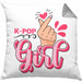 K-Pop Girl Kissen mit Füllung 40x40 Geschenkidee für K-Pop Fans Asiatische Musik (Grau) Grau Trendation