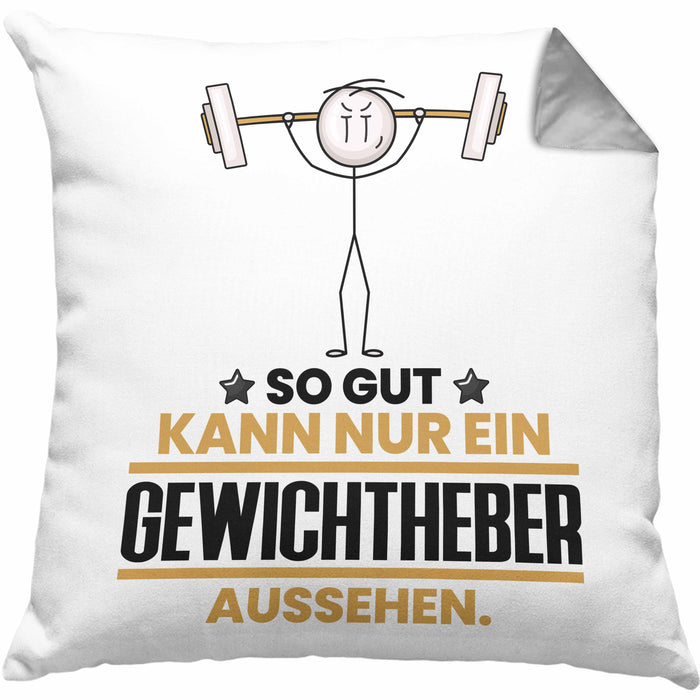 Gewichtheber Geschenk Kissen mit Füllung 40x40 So Gut Kann Nur Ein Gewichtheber Aussehen Geschenkidee (Grau) Grau Trendation