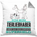 Tierwohlhaber Geschenk Kissen mit Füllung 40x40 Ich Bin Tierwohlhaber Aber Sag Doch Einfach Superheld Lustige Geschenkdiee für Tierwohlhaber (Grau) Grau Trendation