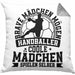 Mädchen Handball-Spielerin Kissen mit Füllung 40x40 Geschenk Spruch Echte Mädchen Spielen Handball Geschenkidee Frauen Brave Mädchen Mögen Handballer (Grau) Grau Trendation