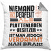 Plattenladenbesitzer Geschenk Kissen mit Füllung 40x40 Lustige Geschenkidee für Plattenladenbesitzer Geburtstag Niemand Ist Perfekt Aber Als Plattenladenbesitzer Ist Man Nah Dran (Grau) Grau Trendation