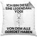 Yogi Geschenk Kissen mit Füllung 40x40 Lustige Geschenkidee Geburtstag für Yogi Ich Bin Dieser Legendäre Yogi Von Dem Alle Geredet Haben (Grau) Grau Trendation