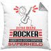Rocker Geschenk Kissen mit Füllung 40x40 Ich Bin Rocker Aber Sag Doch Einfach Superheld Lustige Geschenkdiee für Rocker (Grau) Grau Trendation
