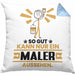 Maler Geschenk Kissen mit Füllung 40x40 So Gut Kann Nur Ein Maler Aussehen Geschenkidee (Grau) Blau Trendation
