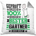 Gärtner Geschenk Lustiger Spruch für Gärtner Geschenkidee Bester Gärtner Der WeltKissen mit Füllung 40x40 (Grau) Grau Trendation