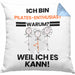 Pilates-Enthusiast Geschenk Kissen mit Füllung 40x40 Lustiger Spruch Ich Bin Pilates-Enthusiast Warum Weil Ich Es Kann Geschenkidee Bester Pilates-Enthusiast Geburtstag (Grau) Blau Trendation