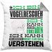 Vogelrescuer Geschenk Kaffee-Kissen mit Füllung 40x40 Geschenkidee für Vogelrescuer Ich Bin Vogelrescuer Ich Kann Es Dir Erklären Jedoch Nicht Für Dich Verstehen Spruch Lustig (Grau) Grau Trendation