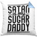 Satan Is My Sugar Daddy Geschenk Kissen mit Füllung 40x40 Satanisten (Grau) Blau Trendation
