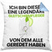 Gleitschirmflieger Geschenk Kissen mit Füllung 40x40 Lustige Geschenkidee Geburtstag für Gleitschirmflieger Ich Bin Dieser Legendäre Gleitschirmflieger Von Dem Alle Geredet Haben (Grau) Blau Trendation