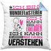 Hundeflüsterer Geschenk Kaffee-Kissen mit Füllung 40x40 Geschenkidee für Hundeflüsterer Ich Bin Hundeflüsterer Ich Kann Es Dir Erklären Jedoch Nicht Für Dich Verstehen Spruch Lustig (Grau) Blau Trendation