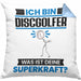 Discgolfer Kissen mit Füllung 40x40 Geschenk für Discgolfer Geburtstag Lustiger Spruch Was Ist Deine Superkraft (Grau) Blau Trendation