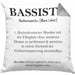 Bassist Kissen mit Füllung 40x40 Geschenk Definition Lustiger Spruch Bass-Spieler Geschenkidee (Grau) Grau Trendation