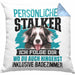 Border Collie Kissen mit Füllung 40x40 Geschenk Hundebesitzer Bordercollie Geschenkidee Kaffee-Kissen mit Füllung 40x40 Persönlicher Stalker (Grau) Blau Trendation