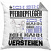 Pferdepfleger Geschenk Kaffee-Kissen mit Füllung 40x40 Geschenkidee für Pferdepfleger Ich Bin Pferdepfleger Ich Kann Es Dir Erklären Jedoch Nicht Für Dich Verstehen Spruch Lustig (Grau) Grau Trendation