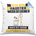 Haustier-Modedesigner Kissen mit Füllung 40x40 Geschenk für Haustier-Modedesigner Geburtstag Lustiger Spruch Was Ist Deine Superkraft (Grau) Blau Trendation