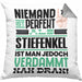 Stiefenkel Geschenk Kissen mit Füllung 40x40 Lustige Geschenkidee für Stiefenkel Geburtstag Niemand Ist Perfekt Aber Als Stiefenkel Ist Man Nah Dran (Grau) Grau Trendation