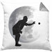 Boule Kissen mit Füllung 40x40 Geschenk Boule-Spieler Geschenkidee Grafik Mond Boule (Grau) Grau Trendation