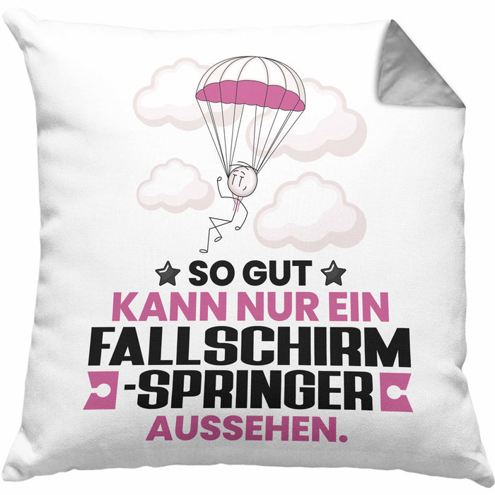 Fallschirmspringer Geschenk Kissen mit Füllung 40x40 So Gut Kann Nur Ein Fallschirmspringer Aussehen Geschenkidee (Grau) Grau Trendation