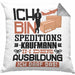 Speditionskaufmann Ausbildung Kissen mit Füllung 40x40 Geschenk Ich Bin Speditionskaufmann In Der Ausbildung Ich Darf Das Geschenkidee Spruch (Grau) Grau Trendation