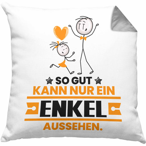 Enkel Geschenk Kissen mit Füllung 40x40 So Gut Kann Nur Ein Enkel Aussehen Geschenkidee (Grau) Grau Trendation