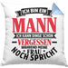 Ehemann Kissen mit Füllung 40x40 Geschenk Ich Bin Ein Mann Ich Kann Dinge Schon Vergessen Geschenk Von Ehefrau (Grau) Blau Trendation