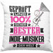 Indie-Musiker Geschenk Lustiger Spruch für Indie-Musiker Geschenkidee Bester Indie-Musiker Der WeltKissen mit Füllung 40x40 (Grau) Grau Trendation