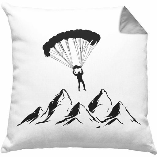 Gleitschirmfliegen Kissen mit Füllung 40x40 Geschenk Paragliding Paragleiten Luftsport Grafik (Grau) Grau Trendation