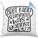 Brot Kann Schimmeln Was Kannst Du Kissen mit Füllung 40x40 Geschenk Spruch Geschenkidee Humor (Grau) Blau Trendation