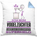 Vogelzüchter Geschenk Kissen mit Füllung 40x40 Ich Bin Vogelzüchter Aber Sag Doch Einfach Superheld Lustige Geschenkdiee für Vogelzüchter (Grau) Blau Trendation