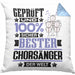 Chorsänger Geschenk Lustiger Spruch für Chorsänger Geschenkidee Bester Chorsänger Der WeltKissen mit Füllung 40x40 (Grau) Blau Trendation
