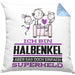 Halbenkel Geschenk Kissen mit Füllung 40x40 Ich Bin Halbenkel Aber Sag Doch Einfach Superheld Lustige Geschenkdiee für Halbenkel (Grau) Blau Trendation