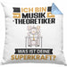 Musiktheoretiker Kissen mit Füllung 40x40 Geschenk für Musiktheoretiker Geburtstag Lustiger Spruch Was Ist Deine Superkraft (Grau) Blau Trendation