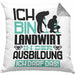 Landwirt Ausbildung Kissen mit Füllung 40x40 Geschenk Ich Bin Landwirt In Der Ausbildung Ich Darf Das Geschenkidee Spruch (Grau) Grau Trendation