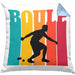 Boule Kissen mit Füllung 40x40 für Boule-Spieler als Geschenkidee Spruch (Grau) Blau Trendation