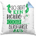 So Sieht Ein Richtig Cooler Bergführer Aus Kissen mit Füllung 40x40 Geschenk für Bergführer Geburtstag Geschenkdiee (Grau) Blau Trendation