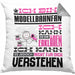 Modellbahnfan Geschenk Kaffee-Kissen mit Füllung 40x40 Geschenkidee für Modellbahnfan Ich Bin Modellbahnfan Ich Kann Es Dir Erklären Jedoch Nicht Für Dich Verstehen Spruch Lustig (Grau) Grau Trendation