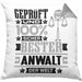 Anwalt Geschenk Lustiger Spruch für Anwalt Geschenkidee Bester Anwalt Der WeltKissen mit Füllung 40x40 (Grau) Grau Trendation